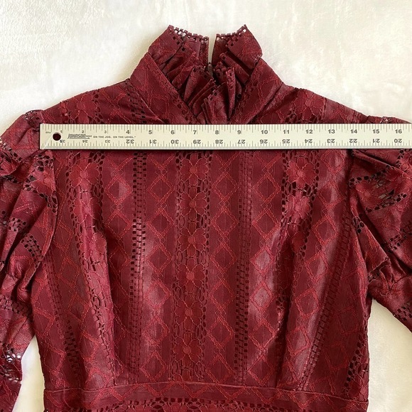 Joy Stevens | Vintage 70s Long Sleeve Lace Maxi Dress | Size: Small (Approx) - Picture 7 of 11